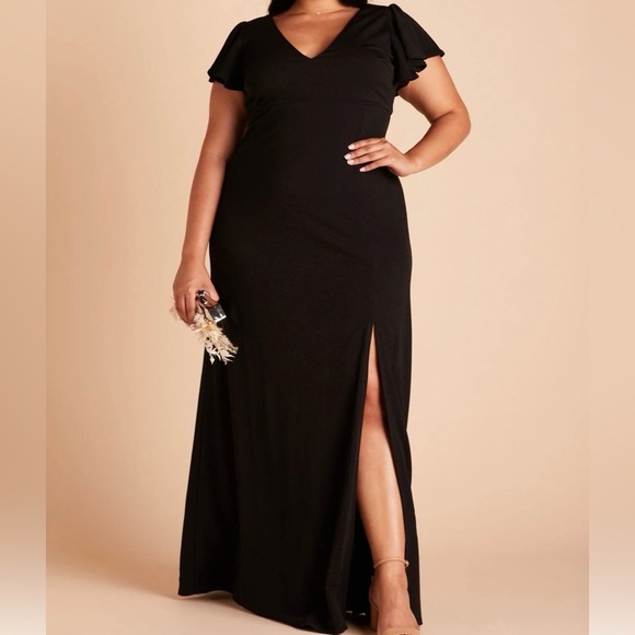 Birdy Grey Dresses & Skirts - Birdy Grey Black V-Neck Hannah Dress, crepe black
